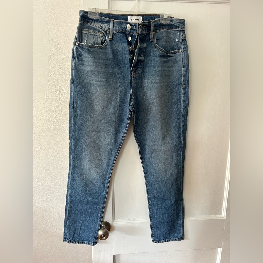 Frame Straight Blue Jeans Sz 29